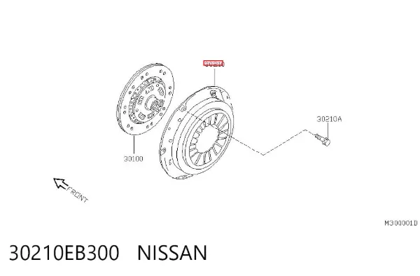 Docisk sprzęgła 30210EB300 Nissan/Infiniti