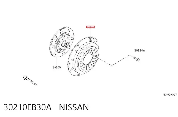 Docisk sprzęgła 30210EB30A Nissan/Infiniti