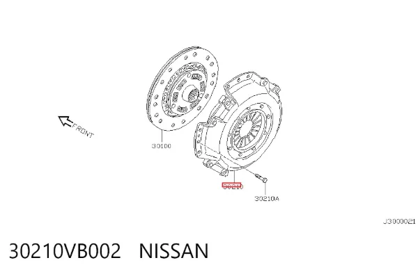 Docisk sprzęgła 30210VB002 Nissan/Infiniti