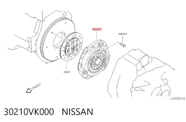Docisk sprzęgła 30210VK000 Nissan/Infiniti