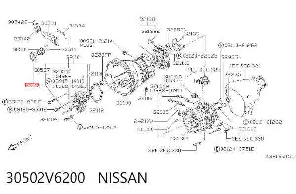 Łożysko wyciskowe sprzęgła 30502V6200 Nissan/Infiniti