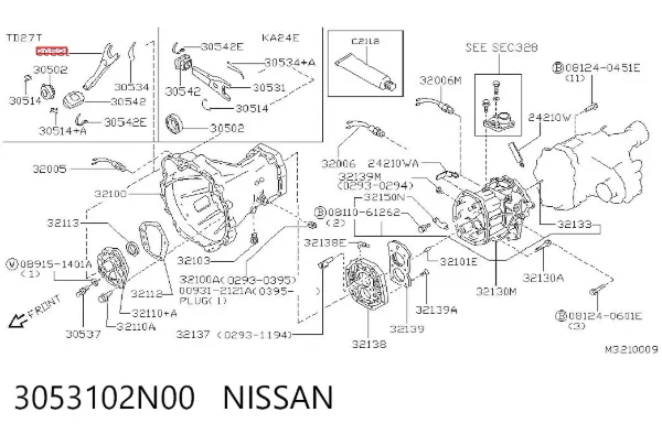 Widełki sprzęgła 3053102N00 Nissan/Infiniti