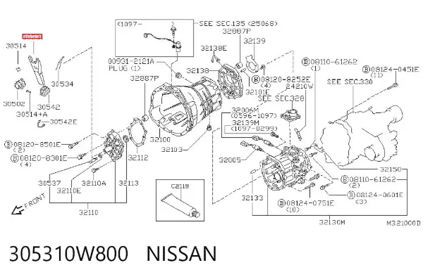 Widełki sprzęgła Nissan Terrano II