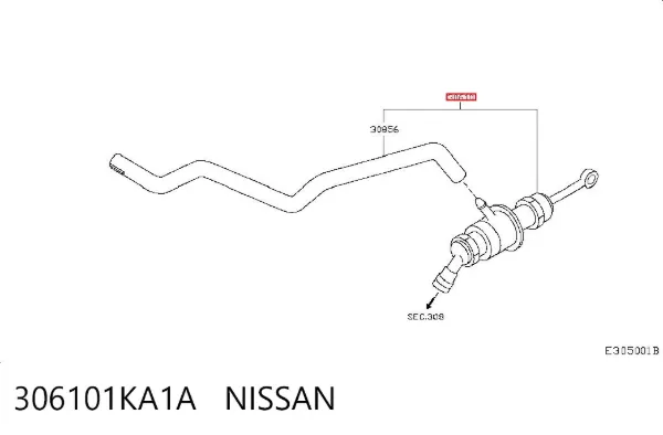 Cylinder sprzęgła główny 306101KA1A Nissan/Infiniti