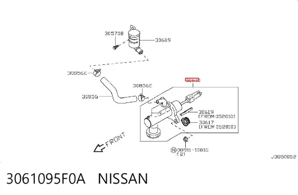 Cylinder sprzęgła główny 3061095F0A Nissan/Infiniti