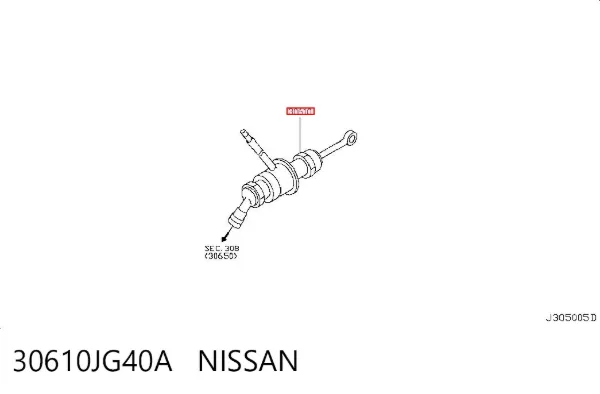 Cylinder sprzęgła główny 30610JG40A Nissan/Infiniti