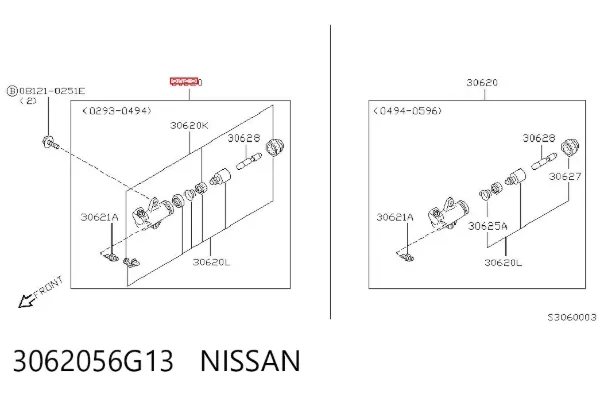 Cylinder roboczy sprzęgła 3062056G13 Nissan/Infiniti