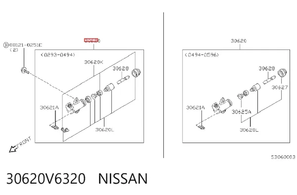 Cylinder roboczy sprzęgła 30620V6320 Nissan/Infiniti