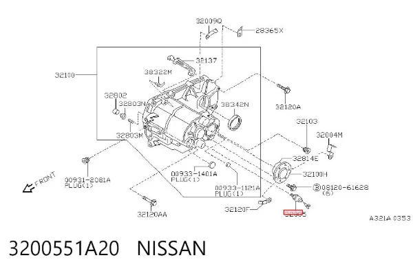 Czujnik włączania światła cofania 3200551A20 Nissan/Infiniti