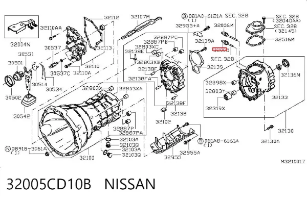 Czujnik włączania światła cofania 32005CD10B Nissan/Infiniti
