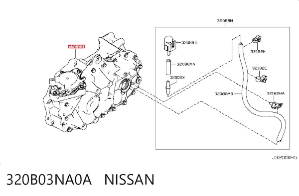 Automatyczna skrzynia biegów, kompletna 320B03NA0A Nissan/Infiniti