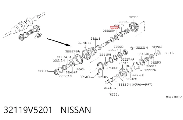 Łożysko skrzyni biegów 32119V5201 Nissan/Infiniti