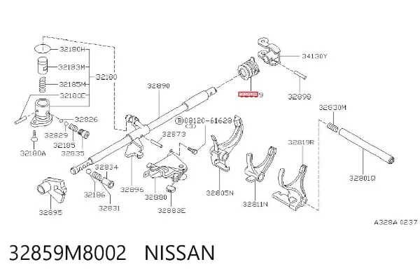 Osłona cięgna zmiany biegów Nissan Sunny III