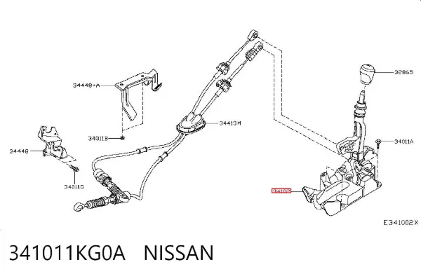 Mechanizm zmiany biegów (cięgno) Nissan JUKE NMUK
