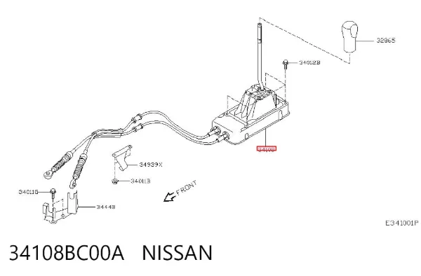 Mechanizm zmiany biegów (cięgno) Nissan Micra K12