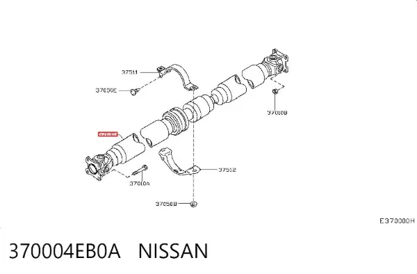 Wał Cardana tylny, kompletny Nissan Qashqai II