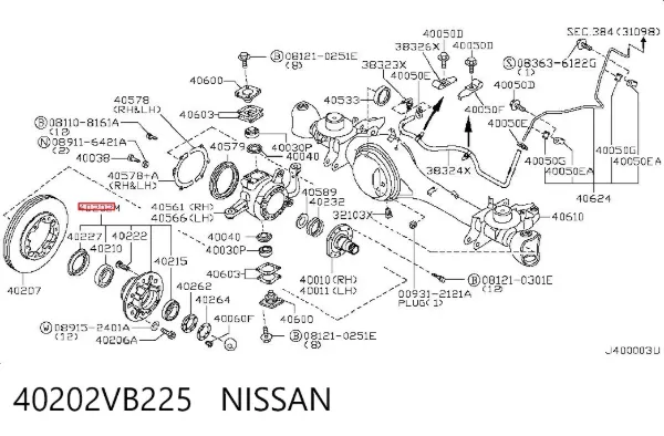 Piasta przednia Nissan Patrol Y61