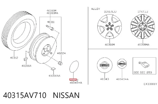 Kołpak do obręczy koła Nissan Primera P12