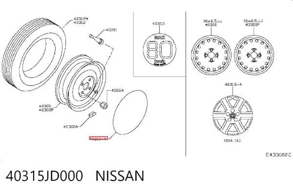 Kołpak do obręczy koła Nissan Qashqai I