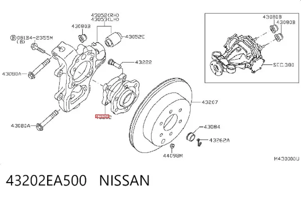 Piasta tylna 43202EA500 Nissan/Infiniti