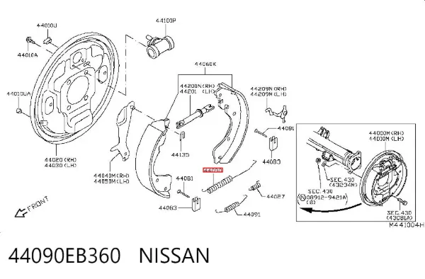  44090EB360 Nissan/Infiniti