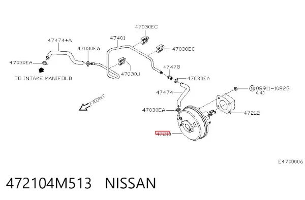 Wzmacniacz próżniowy hamulców Nissan Almera II