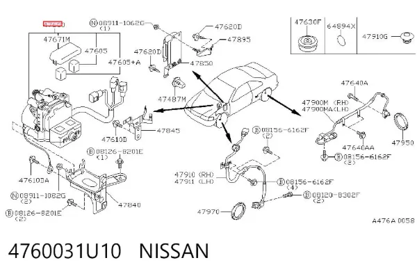 Sterownik ABS  hydrauliczny Nissan Maxima A32