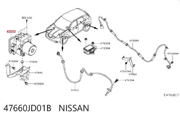 Sterownik ABS  hydrauliczny Nissan Qashqai I