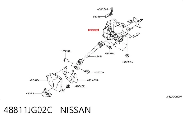 Kolumna (wał) kierownicza (kierownicy) Nissan X-Trail T31