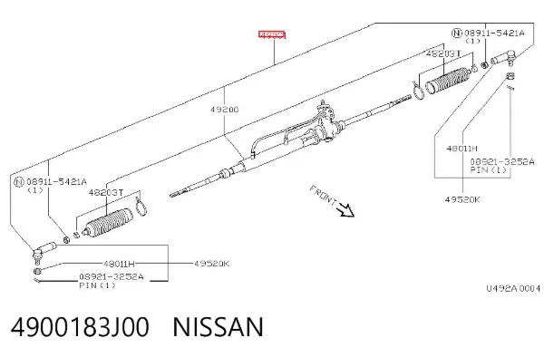 Listwa kierownicza (maglownica) Nissan Primera P10