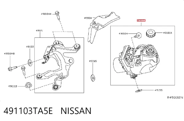 Pompa wspomagania hydraulicznego kierownicy 491103TA5E Nissan/Infiniti