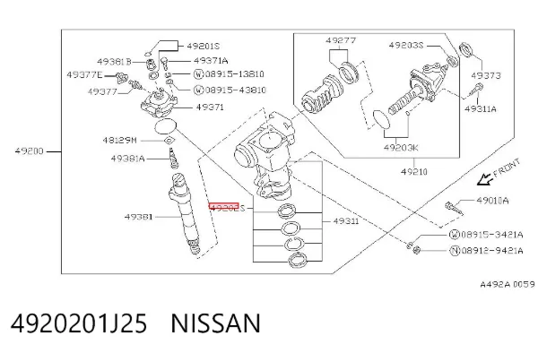 Zestaw naprawczy maglownicy (mechanizmu) (zestaw uszczelniaczy) Nissan Terrano I