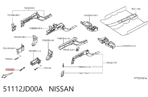Hak holowniczy 51112JD00A Nissan/Infiniti