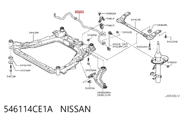 Stabilizator przedni 546114CE1A Nissan/Infiniti