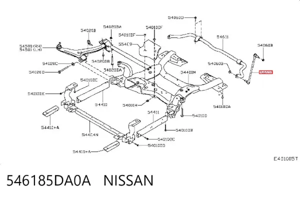 Łącznik stabilizatora przedniego 546185DA0A Nissan/Infiniti