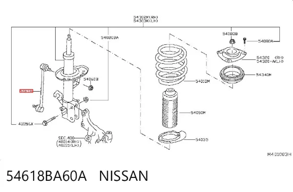 Łącznik stabilizatora przedniego 54618BA60A Nissan/Infiniti