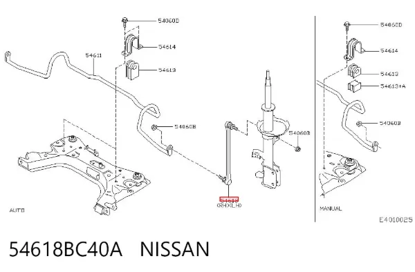 Łącznik stabilizatora przedniego 54618BC40A Nissan/Infiniti