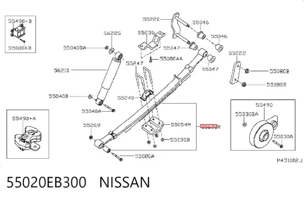 Resor tylny 55020EB300 Nissan/Infiniti