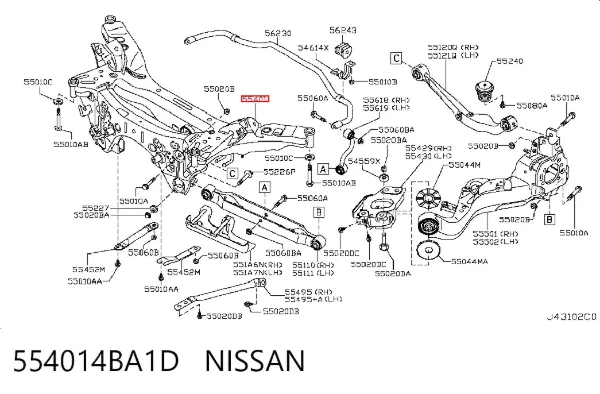 Korpus osi tylnej Nissan Rogue T32U