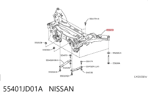 Korpus osi tylnej Nissan Qashqai I