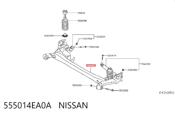 Korpus osi tylnej Nissan Qashqai II