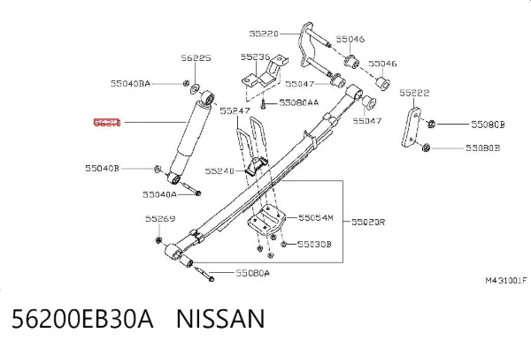 Amortyzator tylny 56200EB30A Nissan/Infiniti