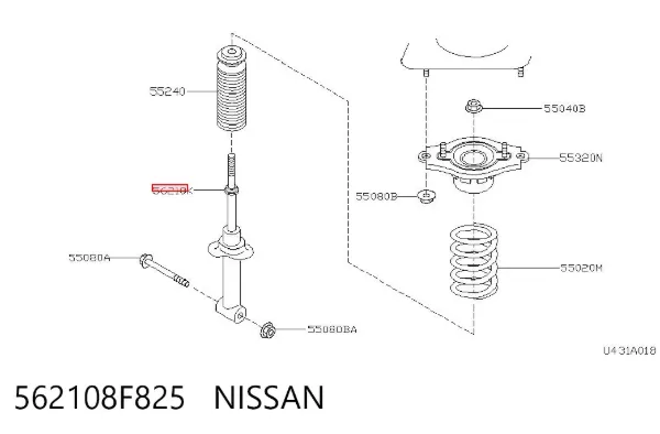 Amortyzator tylny 562108F825 Nissan/Infiniti