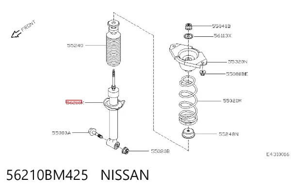 Amortyzator tylny 56210BM425 Nissan/Infiniti