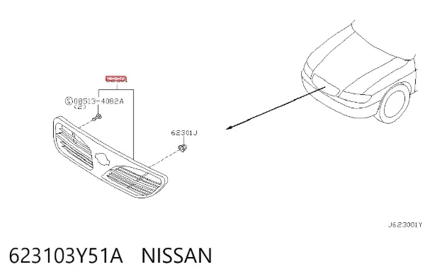 Atrapa chłodnicy Nissan Maxima A33