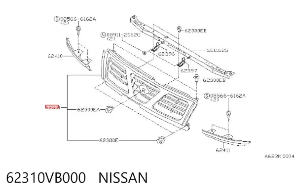 Atrapa chłodnicy Nissan Patrol Y61