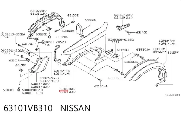 Błotnik przedni lewy Nissan Patrol Y61