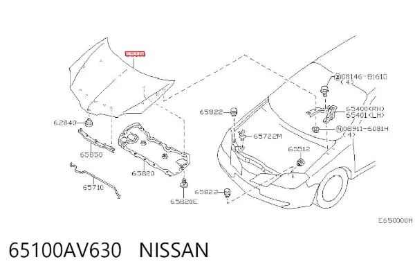 Maska silnika Nissan Primera P12