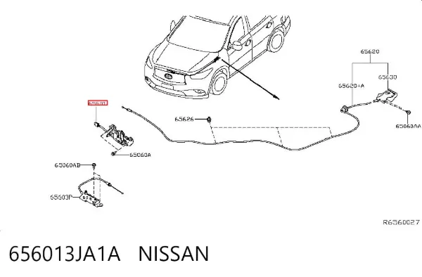 Zamek maski Nissan Murano Z52