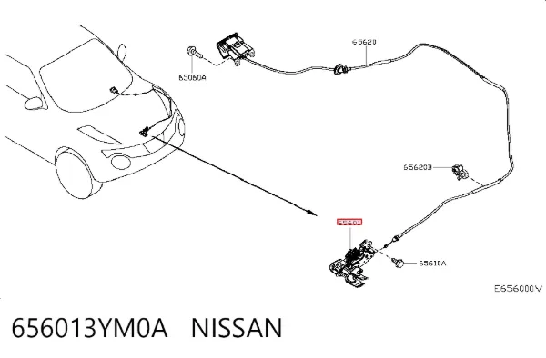 Zamek maski Nissan JUKE JPN